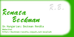 renata beckman business card